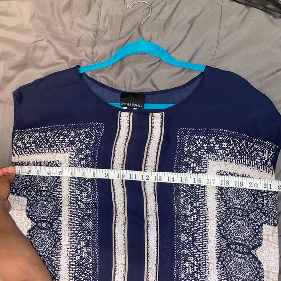 Cynthia Rowley Scarf Print Loose Blouse Size M - Picture 3 of 5